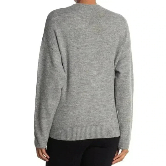 WAYF Mock Neck Tie Waist Gray Sweater XS - Picture 4 of 7